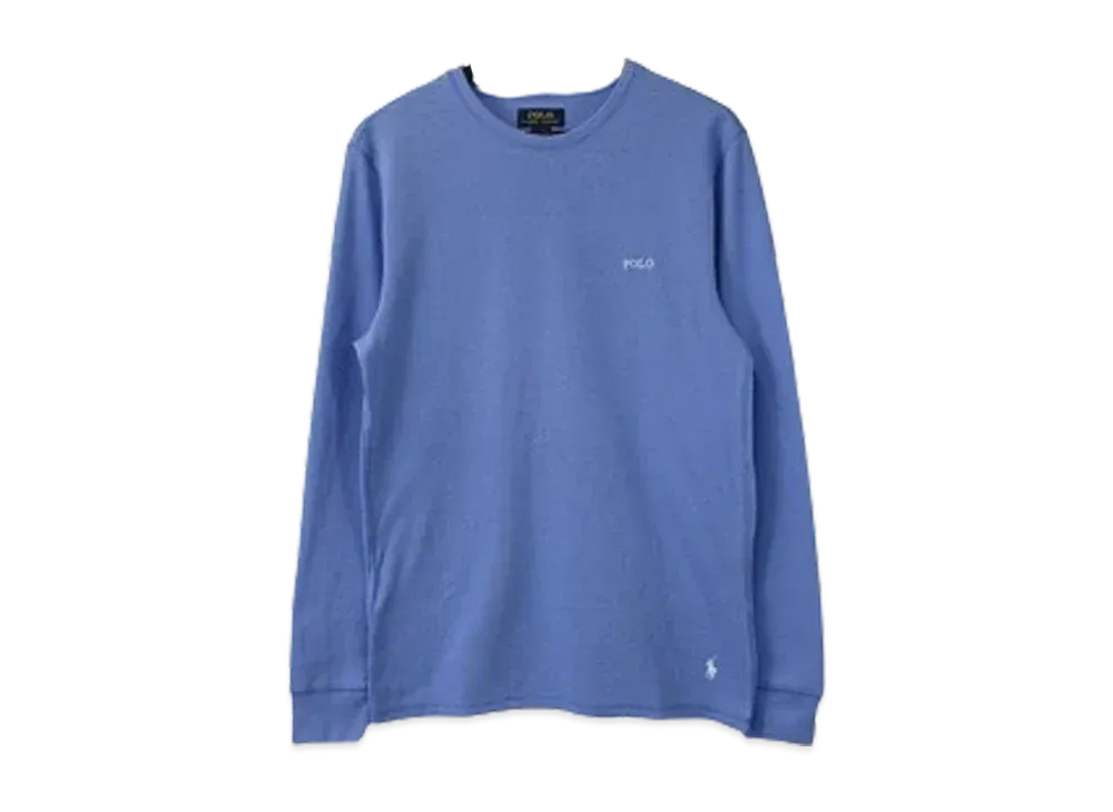 Polo Ralph Lauren Waffle Knit Crewneck Long T-shirt "Harbour Island Blue"