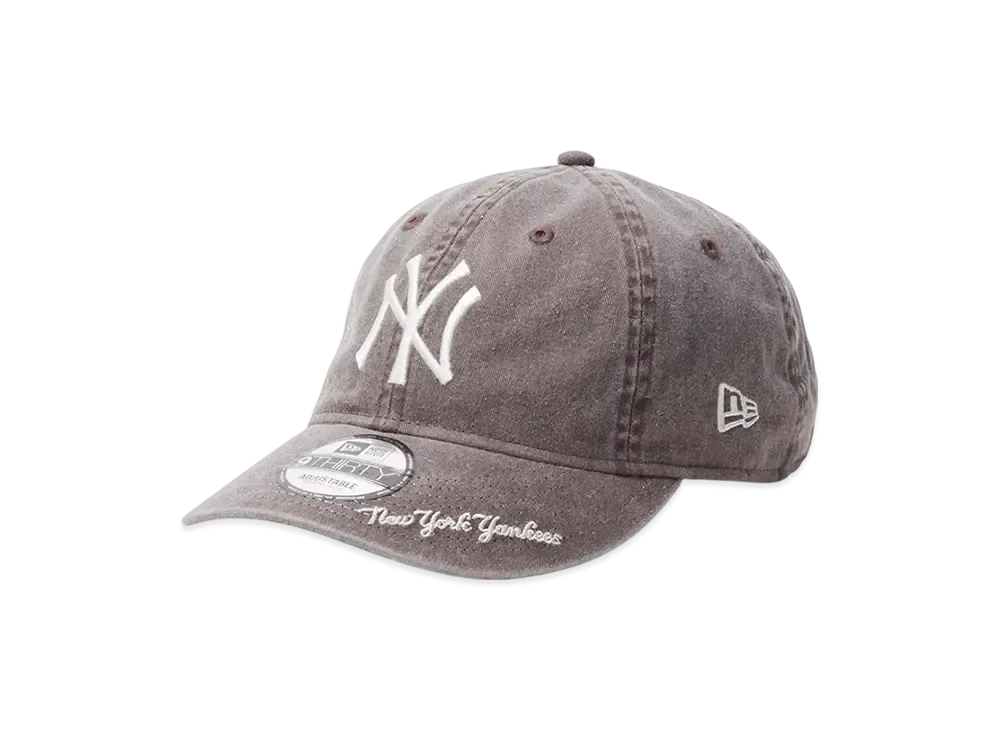 NEW ERA 9Thirty MLB Visor Logo New York Yankees Acid Wash "Khaki"