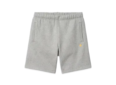 Carhartt WIP Chase Sweat Short "Grey Heather/Gold"