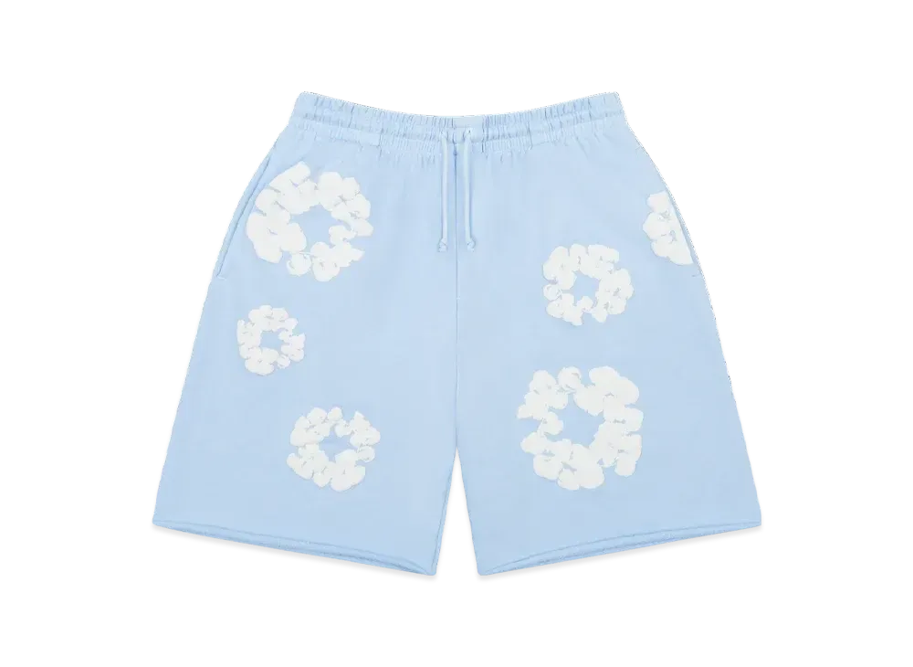 DENIM TEARS The Cotton Wreath Sweat Shorts "Powder Blue"