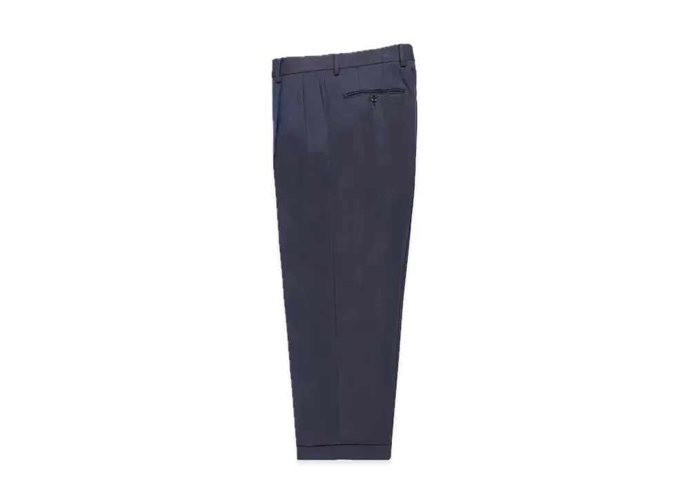 WACKO MARIA x Dormeuil Pleated Trousers (Two Tuck) "Navy"