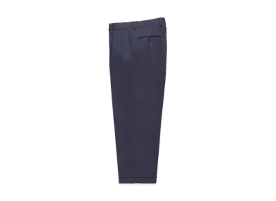 WACKO MARIA x Dormeuil Pleated Trousers (Two Tuck) "Navy"