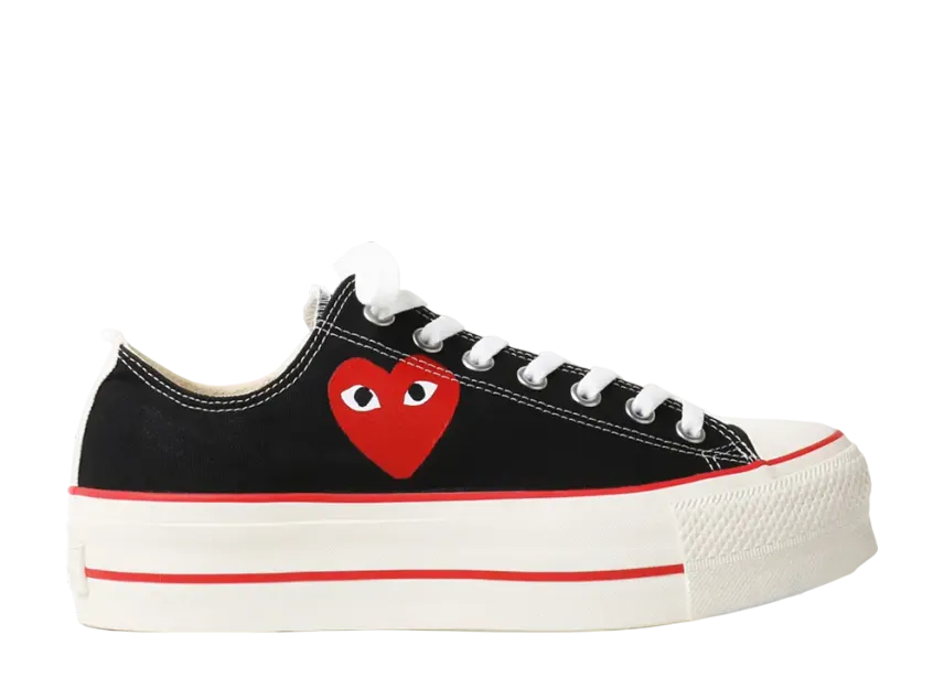 プレイ コムデギャルソン × コンバース オールスター ロー "ブラック"