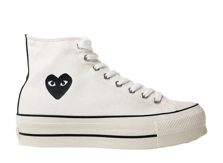 プレイ コムデギャルソン × コンバース オールスター ハイ "ホワイト"