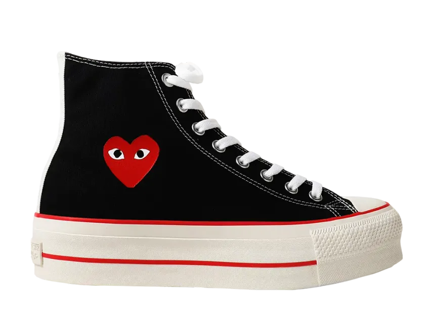 プレイ コムデギャルソン × コンバース オールスター ハイ "ブラック"