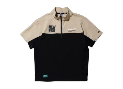 NEW ERA Golf Short Sleeve Crosswear Jacket Square New Era "Beige/Black"