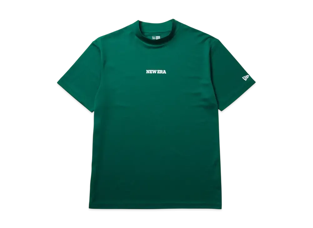 NEW ERA Golf Short Sleeve Mid-neck Kanoko T-shirt Vertical Logo "Emerald Green"