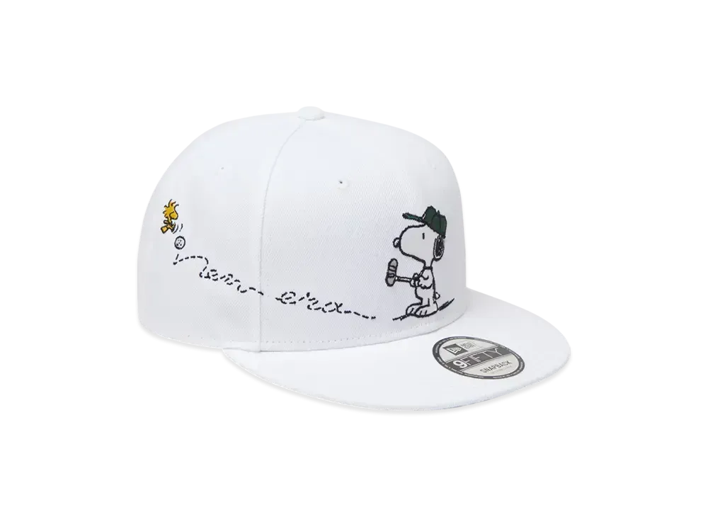 NEW ERA x PEANUTS Golf 9Fifty Script Logo "White"