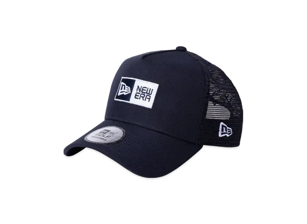 NEW ERA Golf 9Forty A-Frame Tracker Mesh Embroidery Box Logo "Navy"