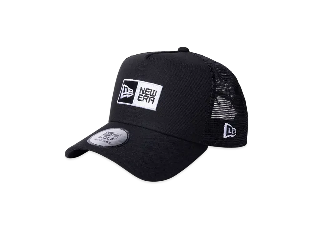 NEW ERA Golf 9Forty A-Frame Tracker Mesh Embroidery Box Logo "Black"
