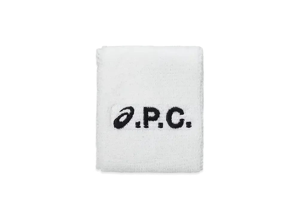 Asics x A.P.C. Tennis Wristband "Brilliant White"