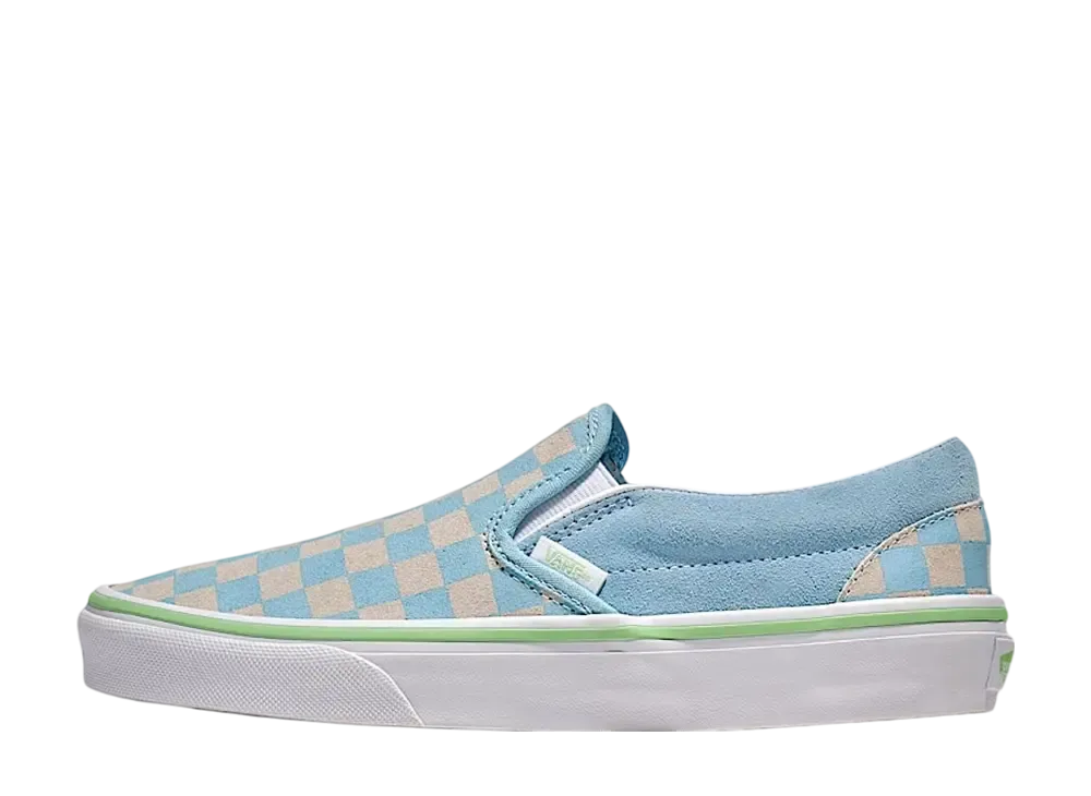 Vans Classic Slip-On Checkerboard "Crystal Blue/Pink"