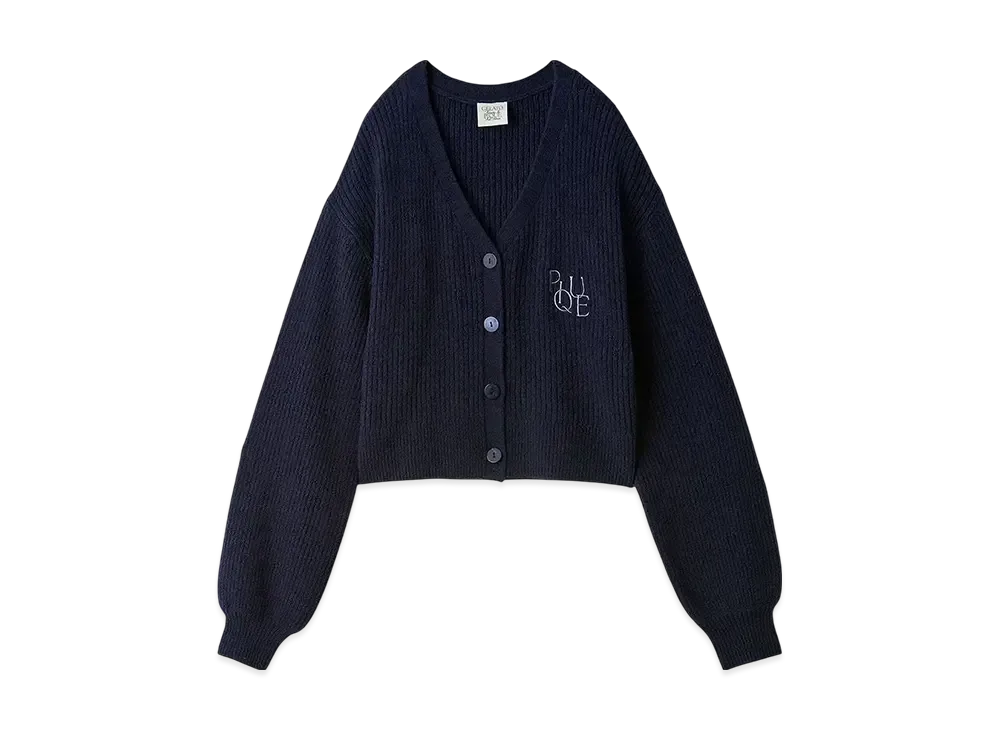 GELATO PIQUE Mother'S Day Rib Cardigan "Navy"