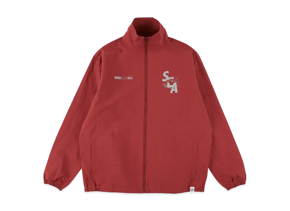 WIND AND SEA x LEEGET Nylon Track Jacket "Red"