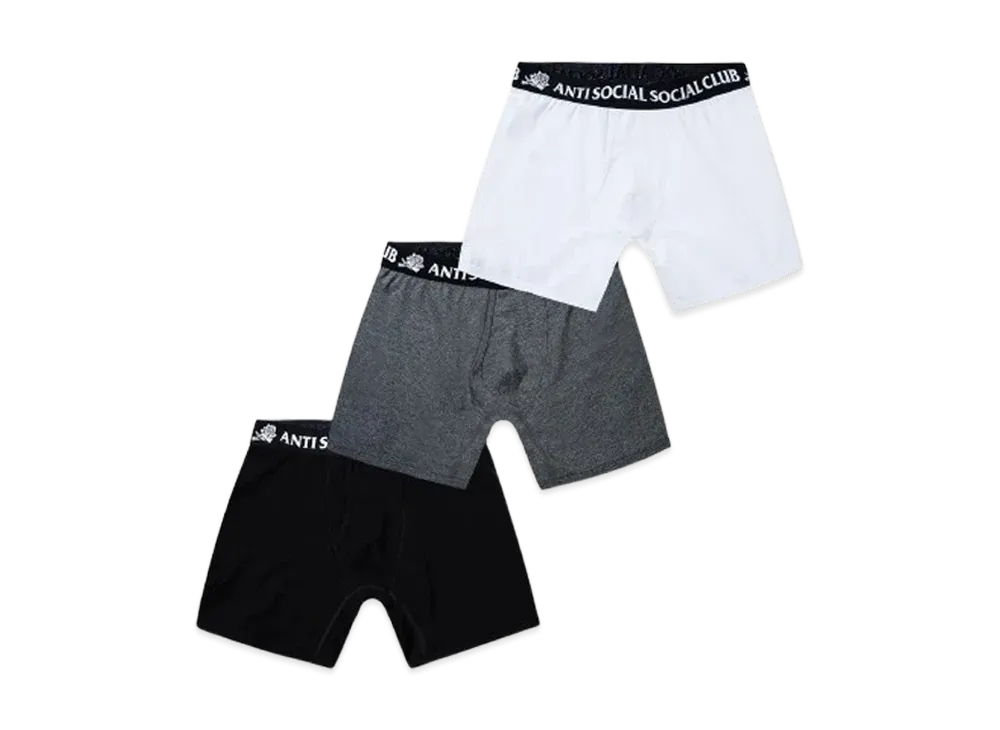 ANTI SOCIAL SOCIAL CLUB Jacquard Logo Boxer Briefs 3-Pack "Multi"