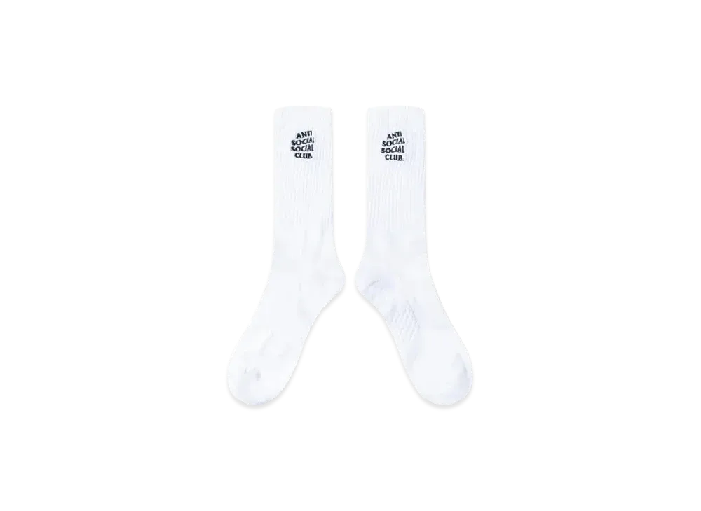 ANTI SOCIAL SOCIAL CLUB Classic Embroidered Sock "White"
