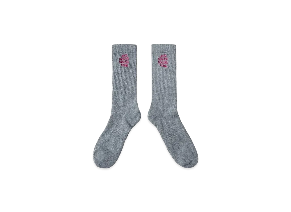 ANTI SOCIAL SOCIAL CLUB Classic Embroidered Sock "Gray"