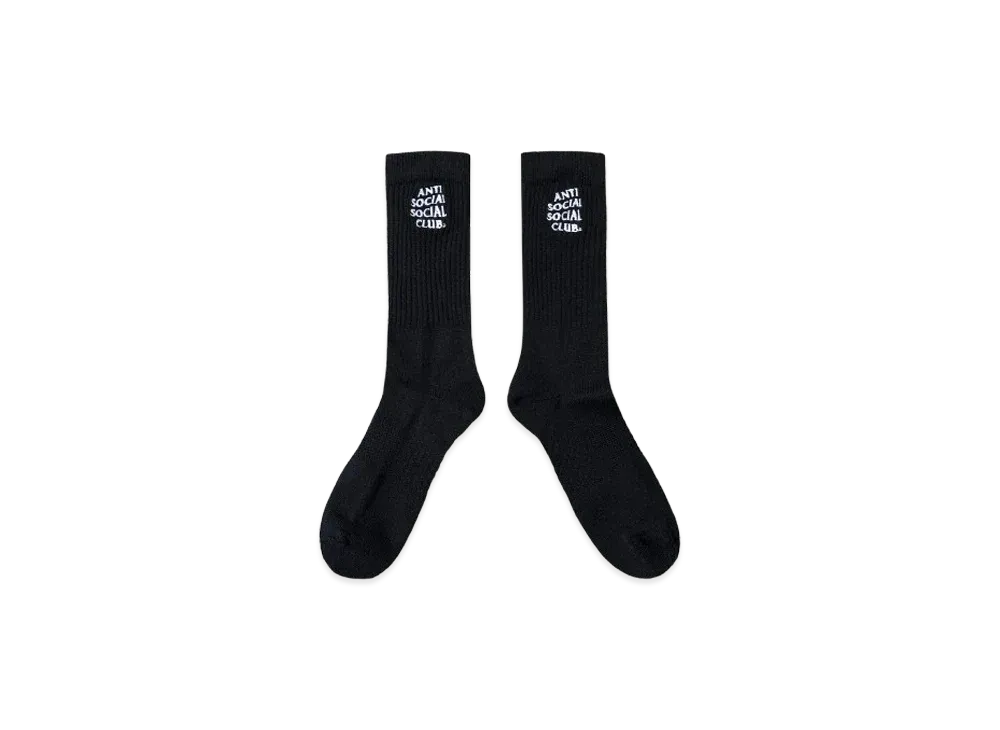 ANTI SOCIAL SOCIAL CLUB Classic Embroidered Sock "Black"