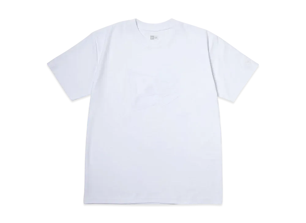 NEW ERA Short Sleeve Cotton T-Shirt Pile Logo Flag Logo Regular Fit "White"
