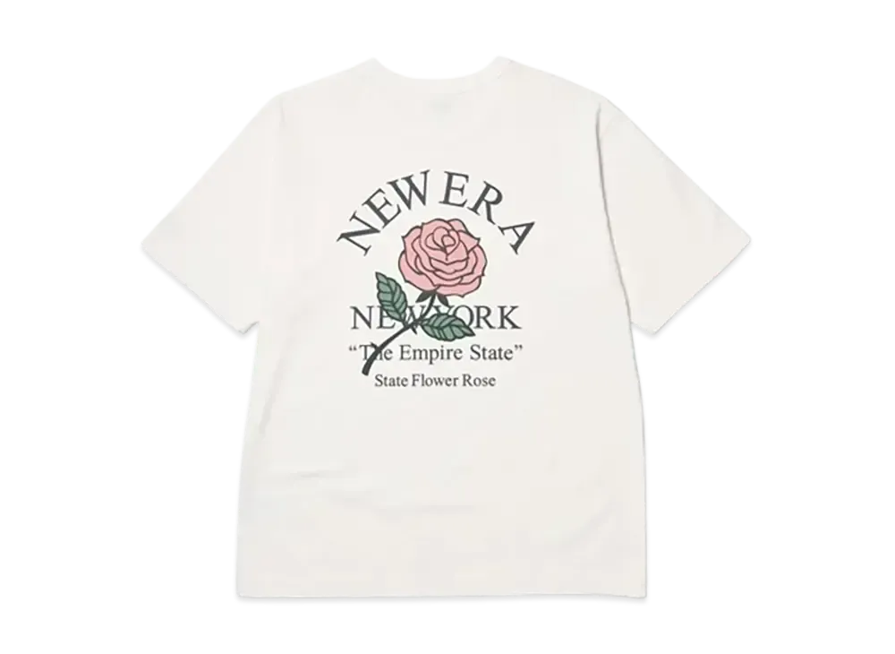 NEW ERA Short Sleeve Washed Cotton T-shirt State Flower "Off White"