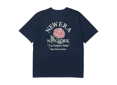 NEW ERA Short Sleeve Washed Cotton T-shirt State Flower "Light Navy"