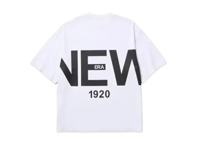 NEW ERA Short Sleeve Oversized Cotton T-shirt Zoom Up Logo "White"