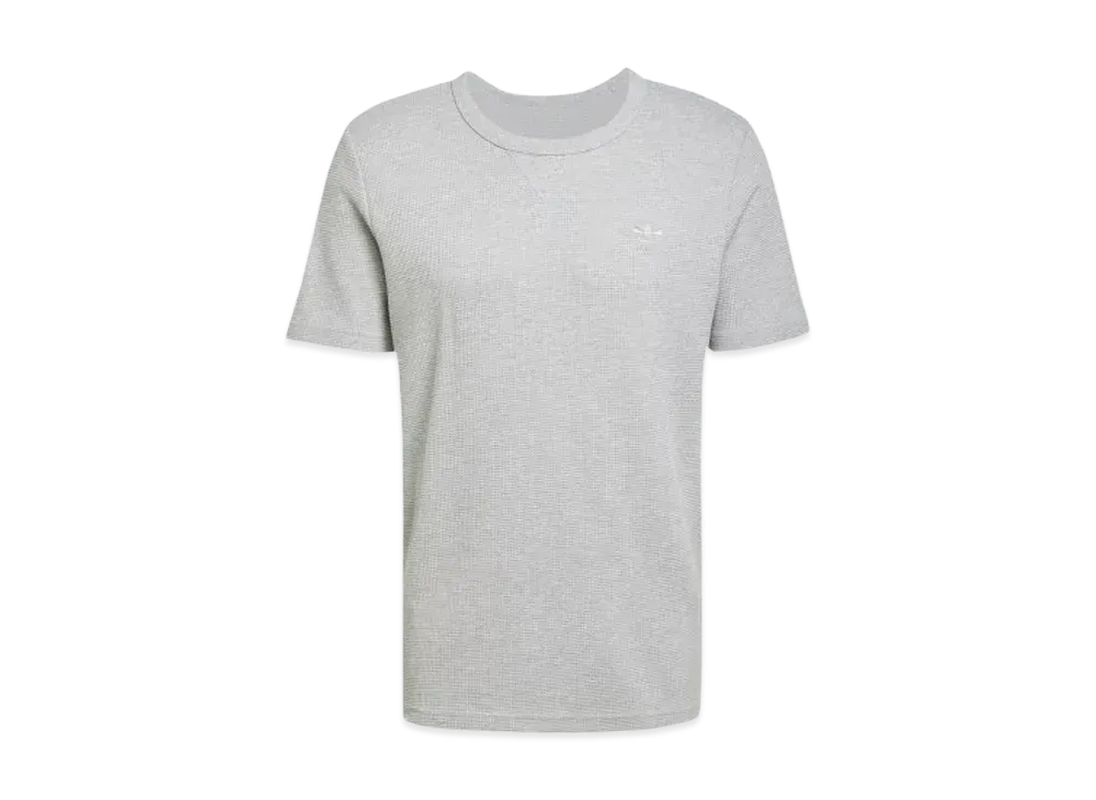 adidas Trefoil Essentials Waffle Short Sleeve T-Shirt "Medium Grey Heather"