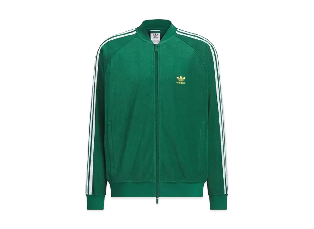 adidas SST Terry Track Top (Jersey) "Collegiate Green/Gold Metallic"