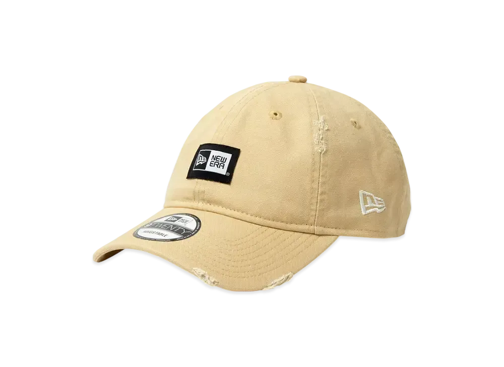 NEW ERA 9Twenty Washed Duck Box Logo Woven Patch "Vegas Gold"