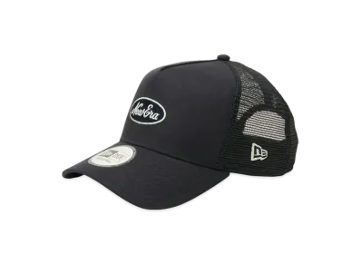 NEW ERA 9Forty A-Frame Tracker Cotton Flax Oval Logo "Dark Navy"