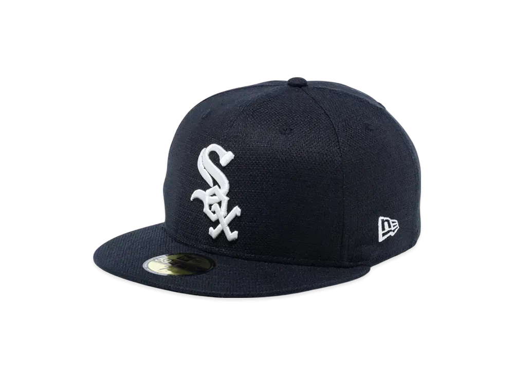 NEW ERA 59Fifty Cotton Flax Chicago White Sox "Black"
