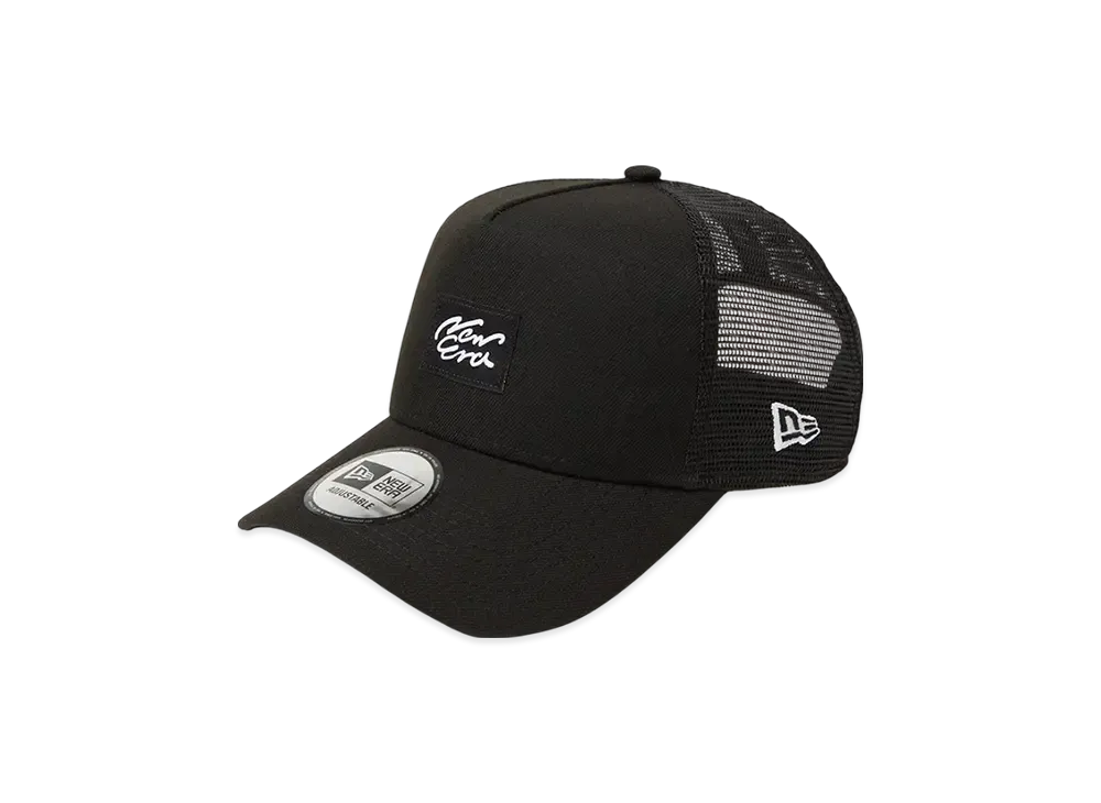 NEW ERA 9Forty A-Frame Tracker Woven Patch "Black"