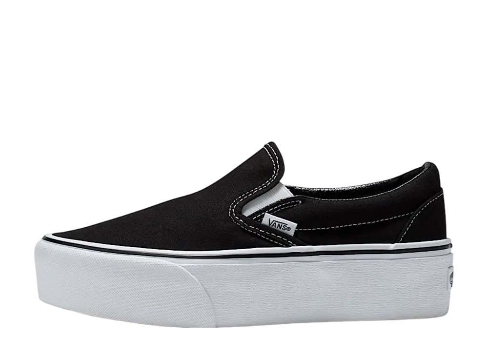 バンズ クラシック スリッポン スタックフォーム "ブラック/ホワイト"