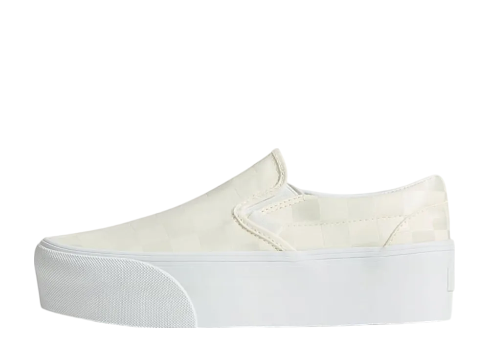 バンズ クラシック スリッポン スタックフォーム チェッカーボード "ホワイト"