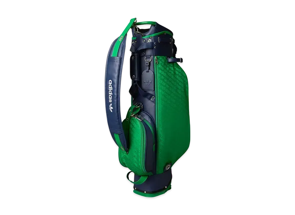 adidas Originals Golf Lightweight And Compact Monogram Stand Bag "Green/Night Indigo"