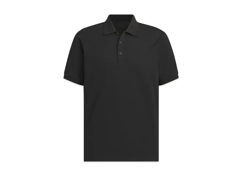 adidas Premium Regular Fit Pique Polo Shirt "Black/Silver Metallic"