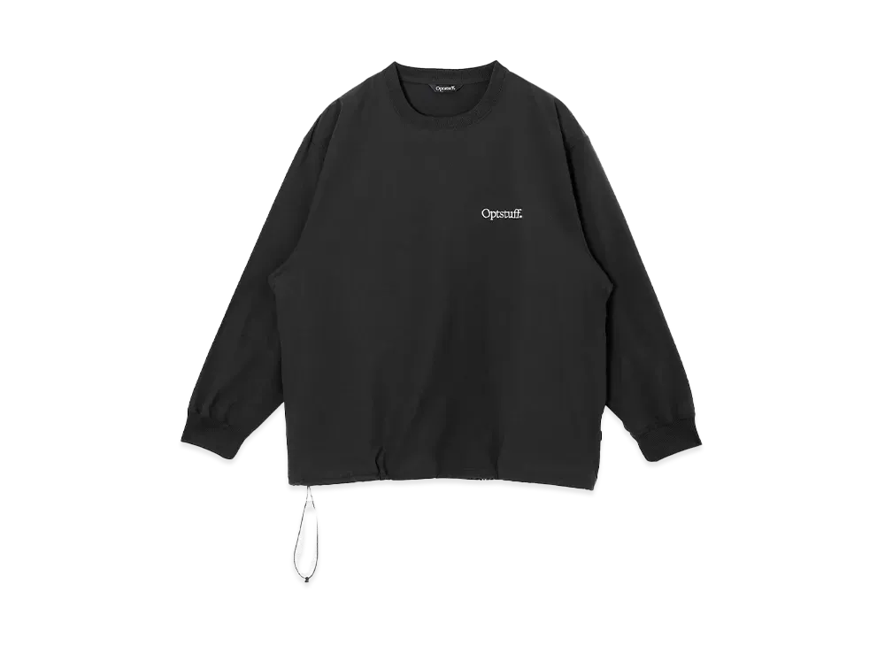 Optstuff Drawstring Nylon Long-Sleeve T "Black"