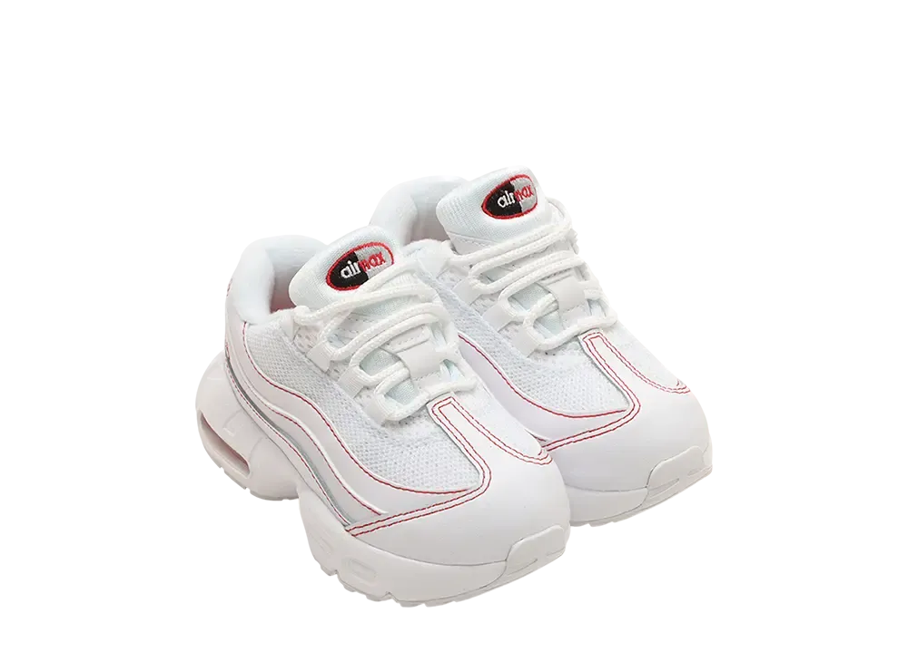 Nike TD Air Max 95 Recraft LTR "White/University Red"