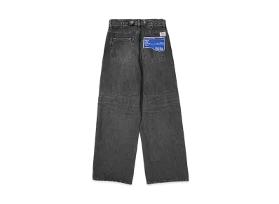 DAIRIKU Wide Vintage Denim Pants "BLACK"