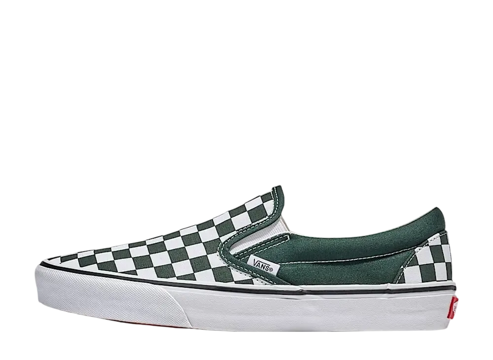 Vans Classic Slip-On Checkerboard "Scarab Green/White"