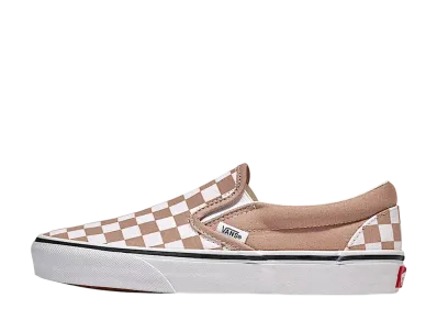 Vans Classic Slip-On Checkerboard "Warm Taupe Brown/White"