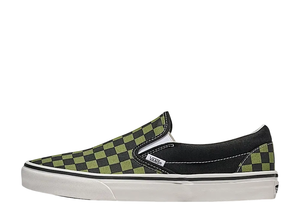 バンズ クラシック スリッポン チェッカーボード "ブラック/ローデングリーン"