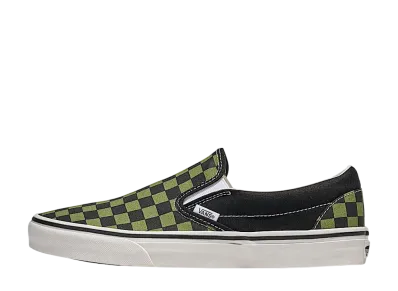 Vans Classic Slip-On Checkerboard "Black/Loden Green"