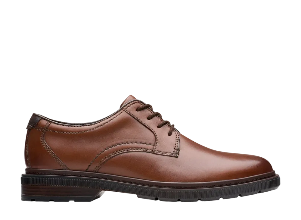 Clarks Burchill Derby "Dark Tan Leather"