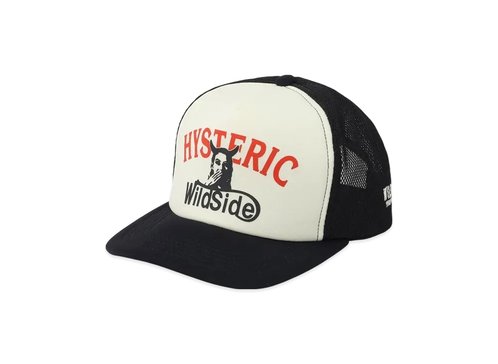 WILDSIDE Yohji Yamamoto x HYSTERIC GLAMOUR Speak No Evil Mesh Cap "Black"