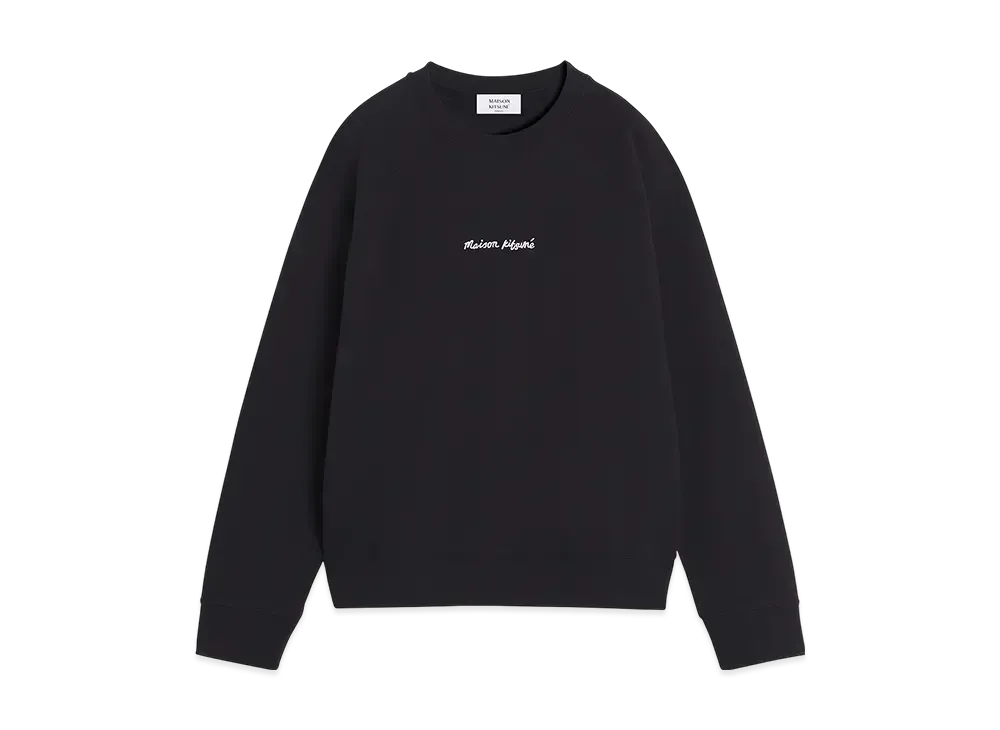 Maison Kitsune Embroidery Oversize Raglan Sweatshirt "Black"
