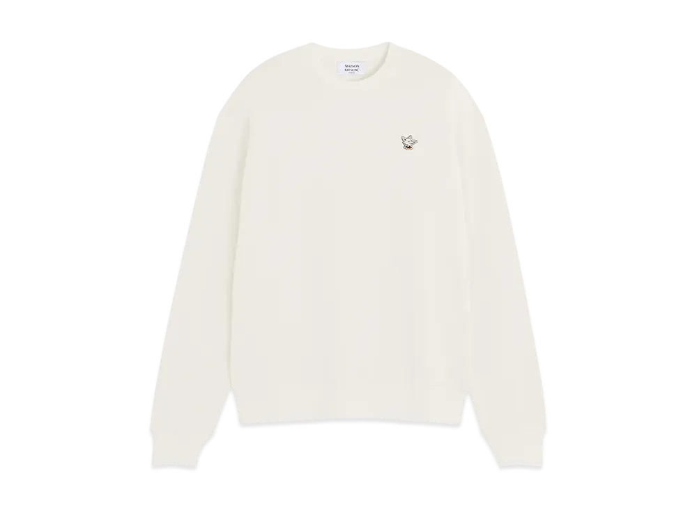 Maison Kitsune Cafe Kitsune Barista Fox Patch Regular Sweatshirt "Tapioca"