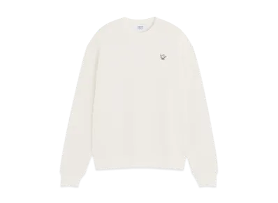 Maison Kitsune Cafe Kitsune Barista Fox Patch Regular Sweatshirt "Tapioca"