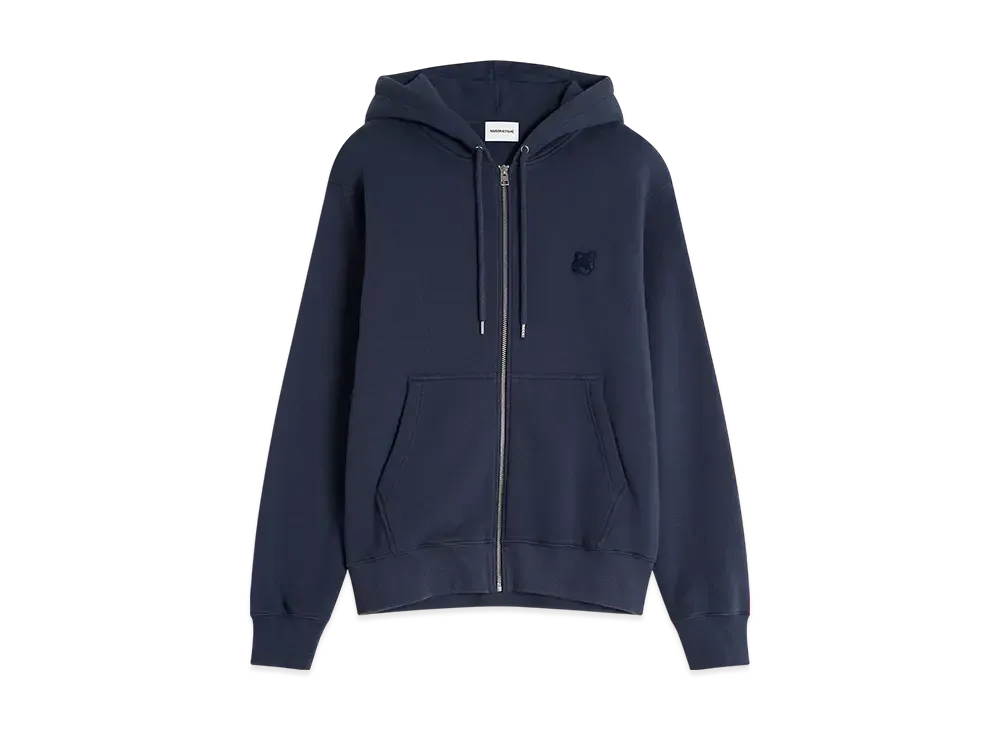 Maison Kitsune Bold Fox Head Patch Comfort Zip Hoodie "Ink Blue"