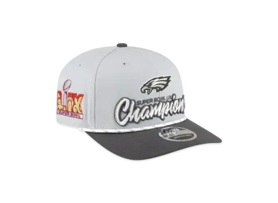 NEW ERA 9Seventy Stretch Snap NFL Super Bowl LIX Philadelphia Eagles Champions Locker Room Cap "Gray"